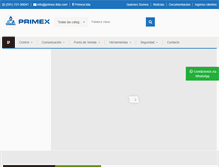 Tablet Screenshot of primex-ltda.com